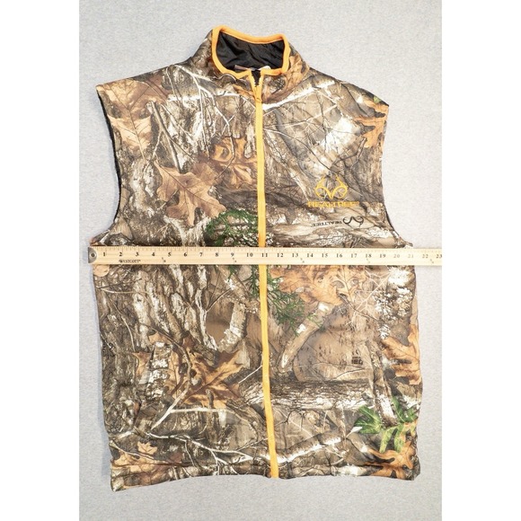 RealTree Edge Full Zip Camo Hunting Vest Reversable Black and Camo Mens Medium - Picture 9 of 11